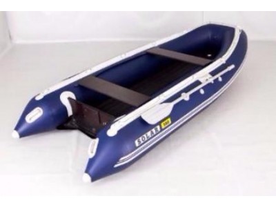 Лодка надувная "Solar Максима -420К" (оранжевый,св.-серый,синий)